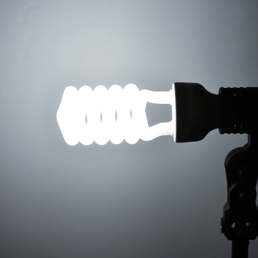 Tomfoto Spiralförmige Leuchtstofflampe mit E27-Sockel, 45 W, 5500 K Tageslicht für Studiofotografie und Videobeleuchtung - Bild 2