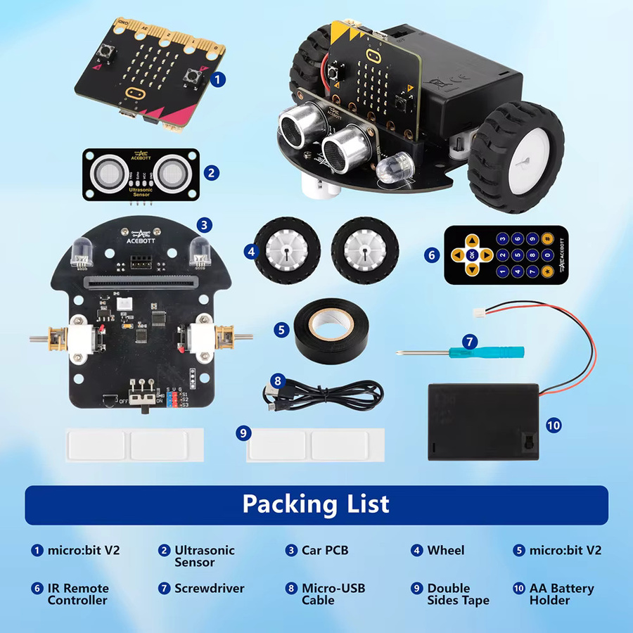 ACEBOTT Smart Robot Car Kit, Codierroboter, Fahrzeuge - Bild 5