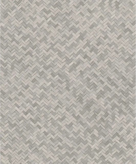 Marburg Vliestapete Botanica mit Fischgrätenmuster in Grau-Beige - Bild 1
