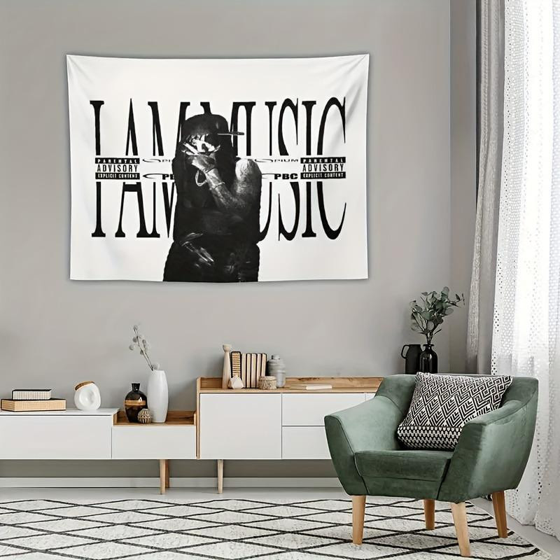 WZLD Wandteppich Lil Wayne I Am Music Hip Hop Wanddeko aus Polyester, Breite: 74 cm, Höhe: 94 cm - Bild 3