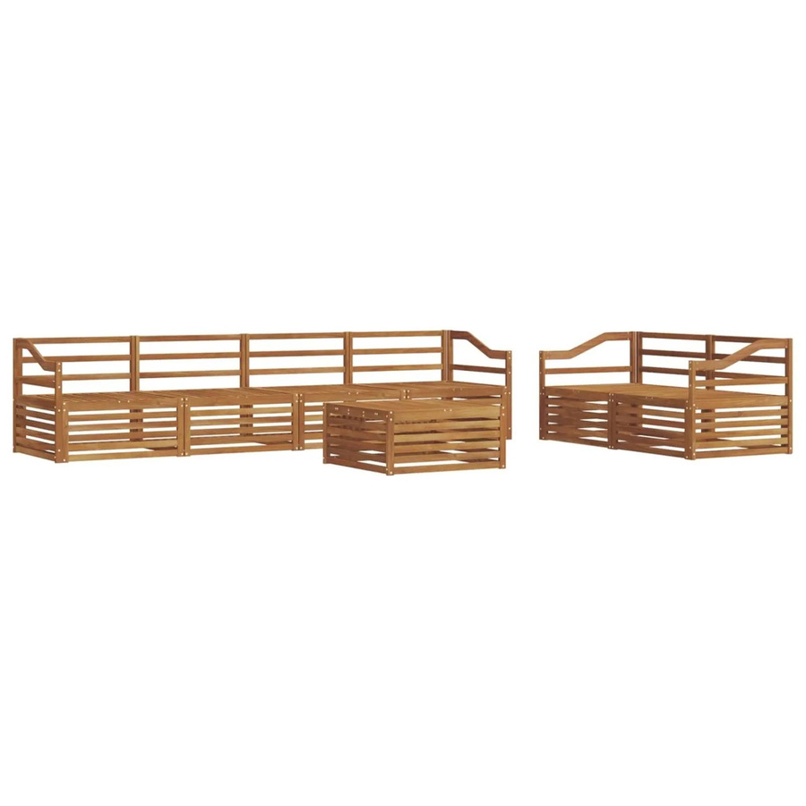 vidaXL Outdoor-Sofagarnitur 7-teilig aus Akazienholz in Braun - Bild 2