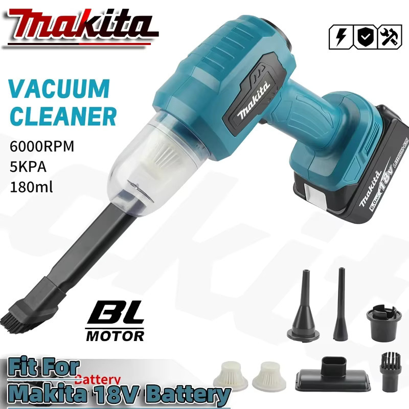 Makita Akku-Handstaubsauger 18V Multifunktionaler Mini-Auto-Reiniger Blau - Bild 2
