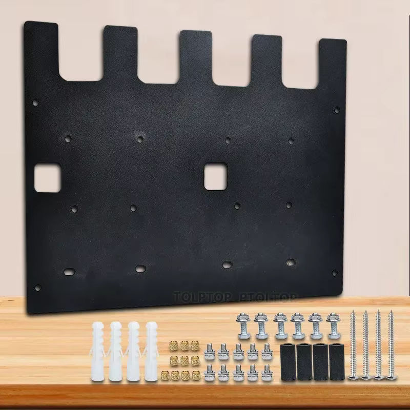 Metall Batteriespeicher Halterung für Bosch 14.4V/18V Akkus, Wandhalterung aus Metall in Schwarz, B/T/H: 42,0 x 31,0 cm - Bild 5