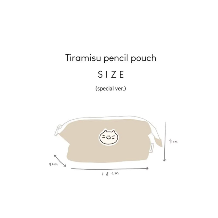 Kawaii Federmäppchen aus Textil mit großem Fassungsvermögen in Beige und Braun - Bild 3