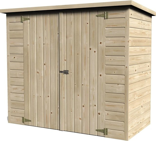 D+J Fahrrad Garage Bike Box aus Holz, B/T/H: 180 x 88 x 161 cm - Bild 1