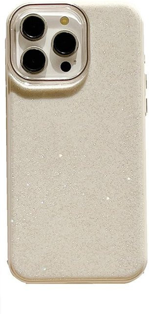 Luxus Hybrid Hülle in Bonbonfarbe mit Glitzer-Effekt für Apple iPhone 17 Air 16 16E 15 14 13 12 11 Pro Max Plus, Farbe: Weiß - Bild 1