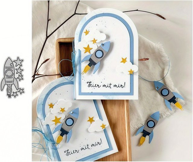 Rocket Star Metall-Stanzform für Scrapbooking, Karten und DIY-Bastelprojekte - Bild 1