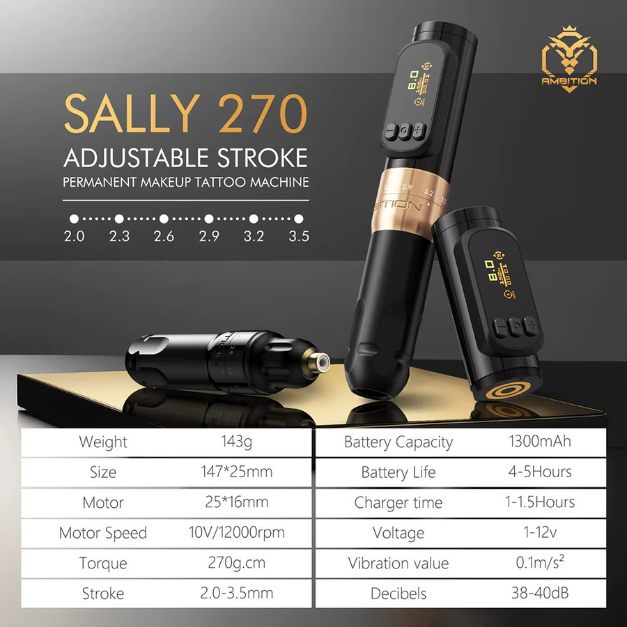 Ambition Sally 270 Kabellose Tattoo-Maschine, Permanent Make-up - Bild 4