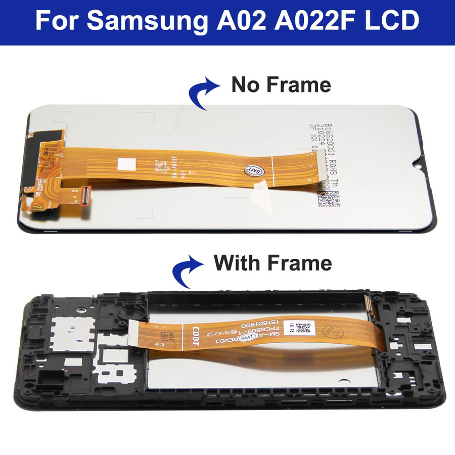 Samsung A02 LCD-Display mit Rahmen und Touchscreen-Digitizer Baugruppe 6,5 Zoll in Schwarz für SM-A022F A022 A022M A022G - Bild 2