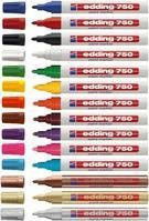 Edding 750 Creative Marker Set Basic Permanent Lackmarker Multicolor mit Bullet-Spitze - Bild 2