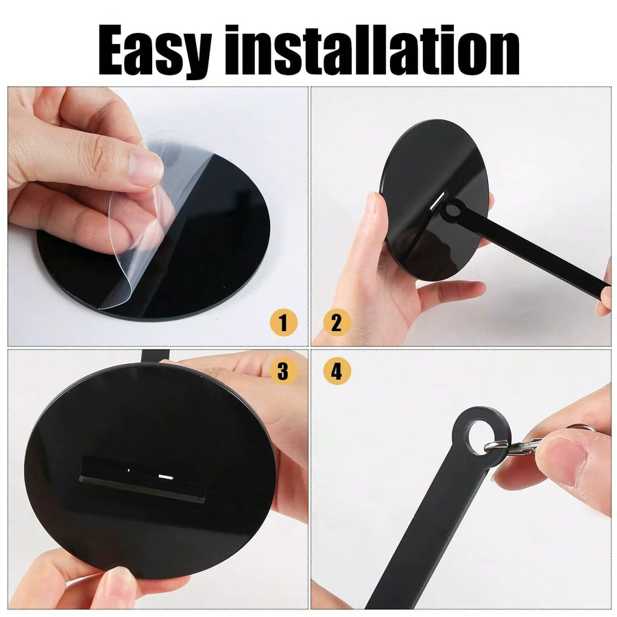 NOTIONSLAND Garnhalter aus Acryl in Schwarz mit Leder-Handgelenkschlaufe zur Vermeidung von Garnknoten - Bild 4