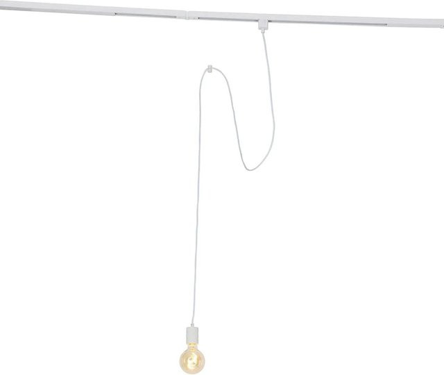 QAZQA Iconic Cavalux Hängelampe für 1-phasige Schienensysteme, Weiß, höhenverstellbar, E27 - Bild 1