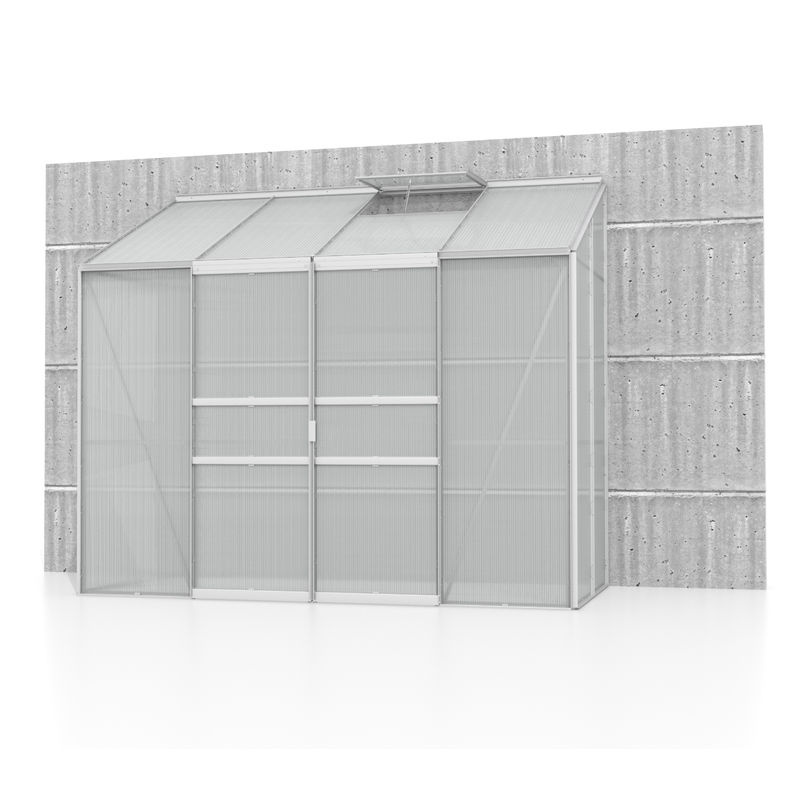 Vitavia Anlehn-Gewächshaus Ida 3300 aus eloxiertem Aluminium mit 4 mm HKP, 3,3 m² - Bild 3