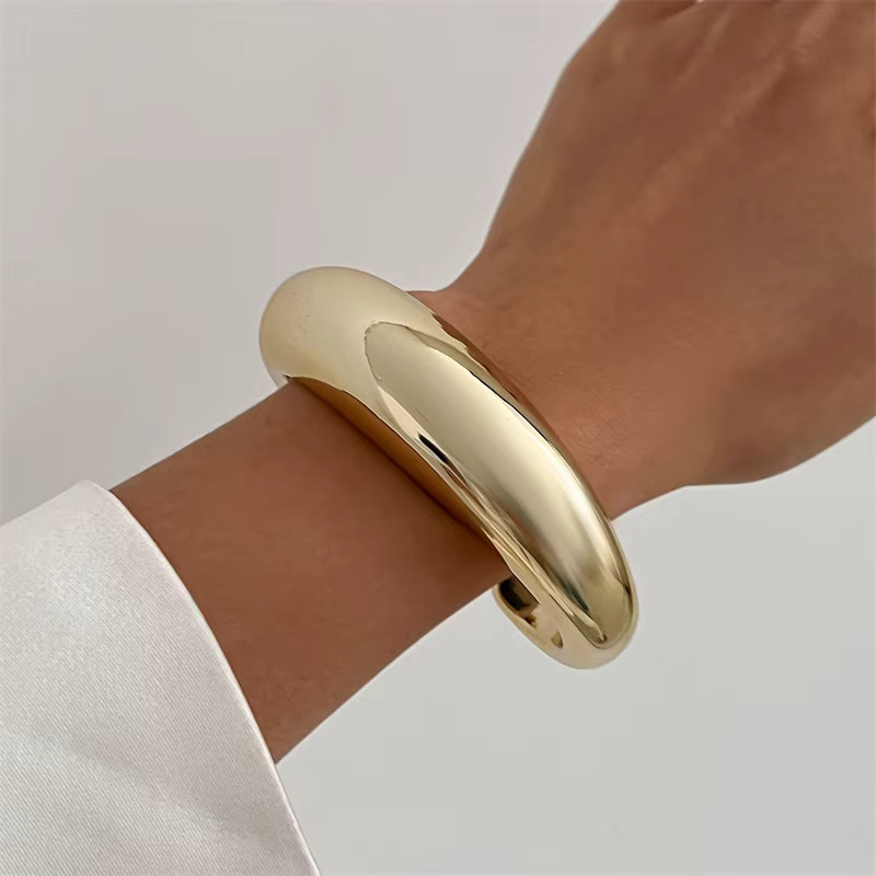 Harlermoon Manschettenarmband, geometrisch, Gold, Silber, Damen und Herren - Bild 1