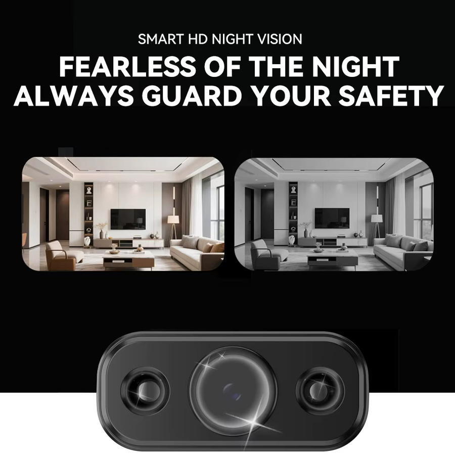 DiFang Mini Indoor Kamera 5MP HD Video mit Ton, Tragbarer DV Recorder als Verdeckte Sicherheitskamera für Home, Office und Baby Monitoring, Schwarz - Bild 2