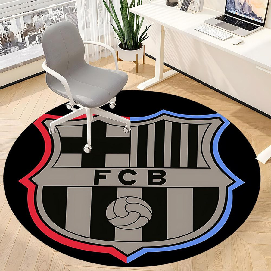 Runder Büroteppich FC Barcelona, Mehrfarbig, Durchmesser: 80 cm - Bild 4