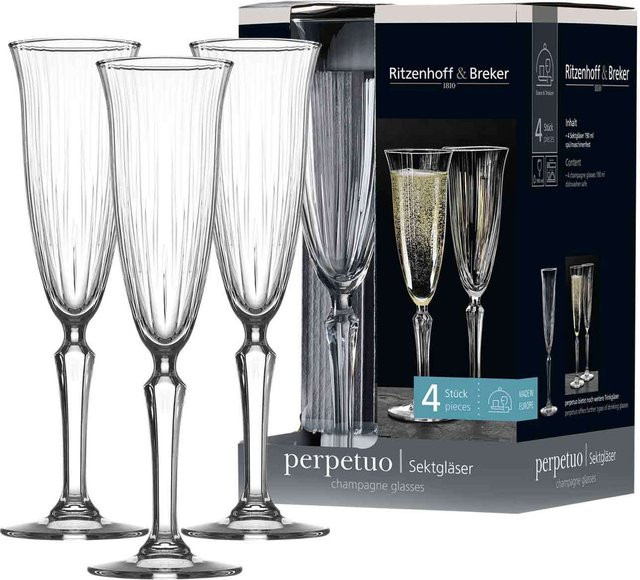 Ritzenhoff & Breker Perpetuo Sektgläser Transparent 4er Set 190 ml - Bild 2