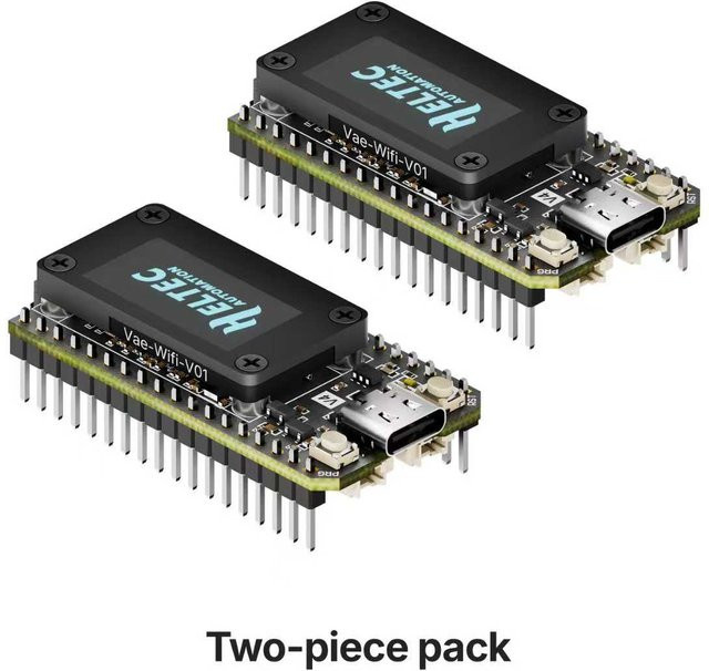 2 Stück Heltec LoRa 32V4 Meshtastic Dev-Board mit GPS, OLED, WiFi, Bluetooth und Solarbetrieb in Schwarz - Bild 1