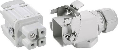 LAPP Steckverbinder-Set EPIC KIT H-A 3 + PE mit Schrauben, Grau - Bild 1