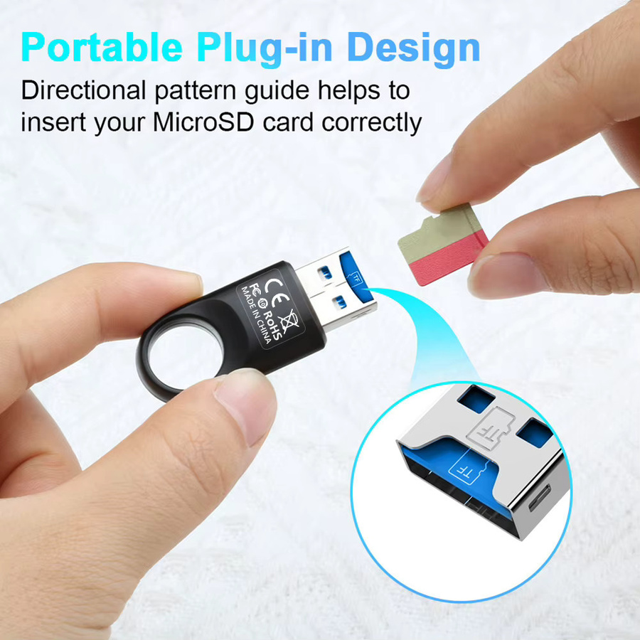 ALLOET USB 3.0 SD-Kartenleser Adapter in Schwarz für PC, Laptop, Smartphone und Fahrtenschreiber - Bild 2