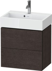 Duravit Waschtischunterschrank Compact L-Cube, Wandmontage, 2 Schubladen, B/T/H: 58,4 x 39,1 x 54,4 cm - Bild 1