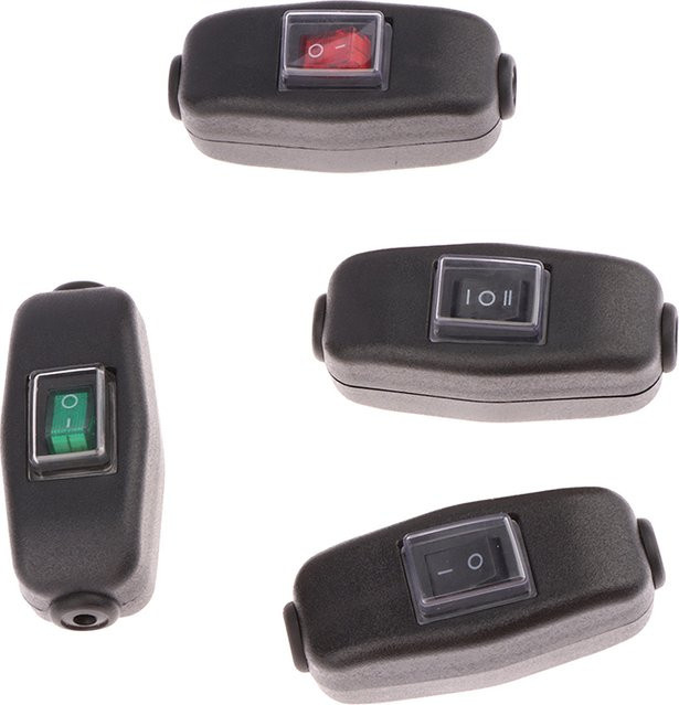 JETTING LED Inline-Kabeltrennschalter wasserdicht und staubdicht, Schwarz, 250V 10A - Bild 1