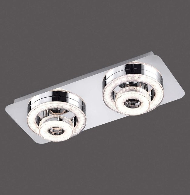 Just Light LED-Deckenleuchte Tim in Chrom, Durchmesser: 40 cm, Höhe: 17 cm - Bild 1