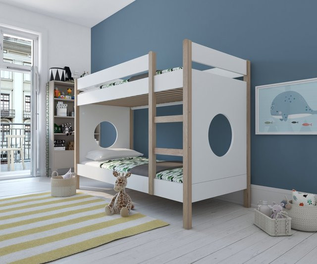 TPFLiving 2er Set Seitenpaneele für Hochbett Smoll und Etagenbett Träbor, Weiß, Matt - Bild 1