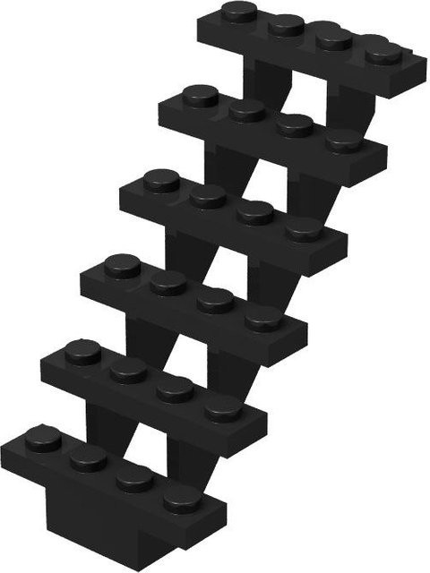 Meine eigene Kreation Bausteine Treppe, 5-teiliges Set, Schwarz - Bild 1