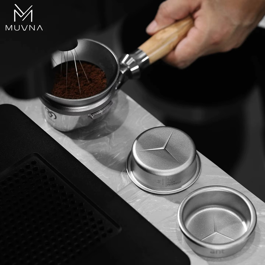 Muvna Titan Ants Präzisionsfilterkorb für Espresso, 58 mm, Silber, 18 g - Bild 2