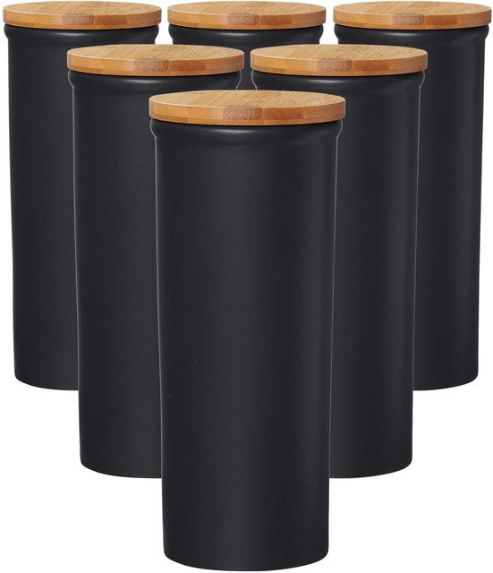 Ritzenhoff & Breker Vorratsdosen Jasper 6er Set Black, 1,6 l pro Dose - Bild 1