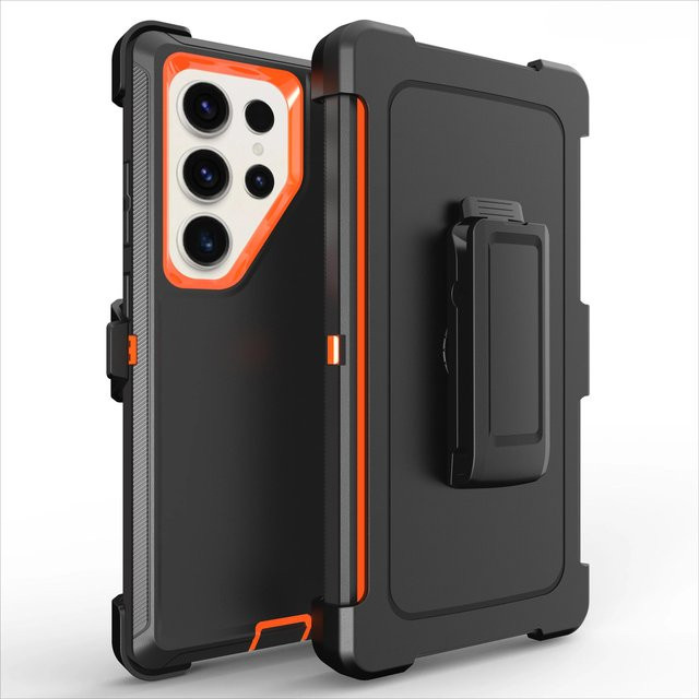 Stoßfeste Schutzhülle mit Gürtelclip für Samsung Galaxy S25 S24 S23 S22 S21 Plus FE Note 20 Ultra in Schwarz - Bild 1