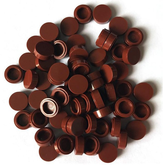 Yiran toy Fliese 1x1 Rund 98138, Baustein, 1000-teiliges Set, Braun - Bild 1