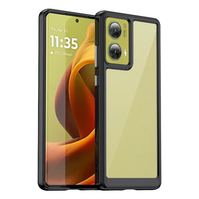 Transparente TPU Schutzhülle für Motorola Moto G85 G04 G04S G24 Power G34 G54 G84 E14 in Bunt und Schwarz - Bild 4