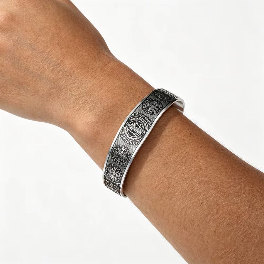 my shape Armband, Edelstahl, Silber, Herren, Offener Armreif - Bild 3