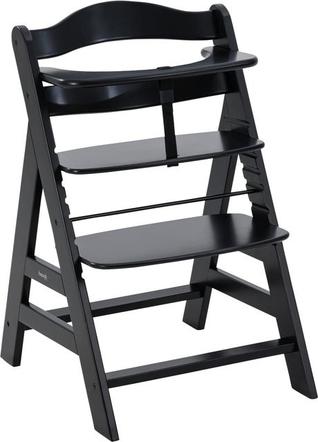 Hauck Bundle Hochstuhl Alpha+ mit Tray in Schwarz aus Buchenholz - Bild 1