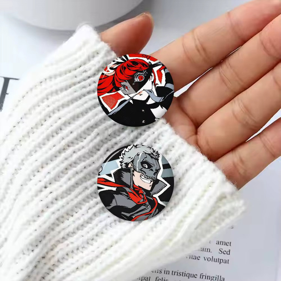 Mesuca Persona 5 Anstecknadel, rundes Metallabzeichen, Bunt / Mehrfarbig - Bild 4