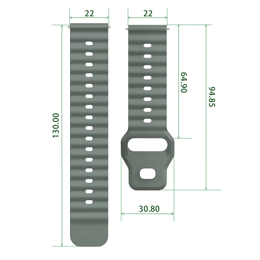 CHIICSMART Uhrenarmband Silikon, 22 mm, Unisex - Bild 2