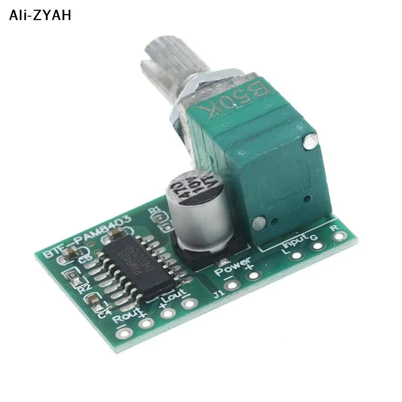 JETTING PAM8403 Mini Digital Audio Verstärkerplatine Modul mit Lautstärkeregelung und Potentiometer, 2-Kanal, USB, Grün - Bild 2