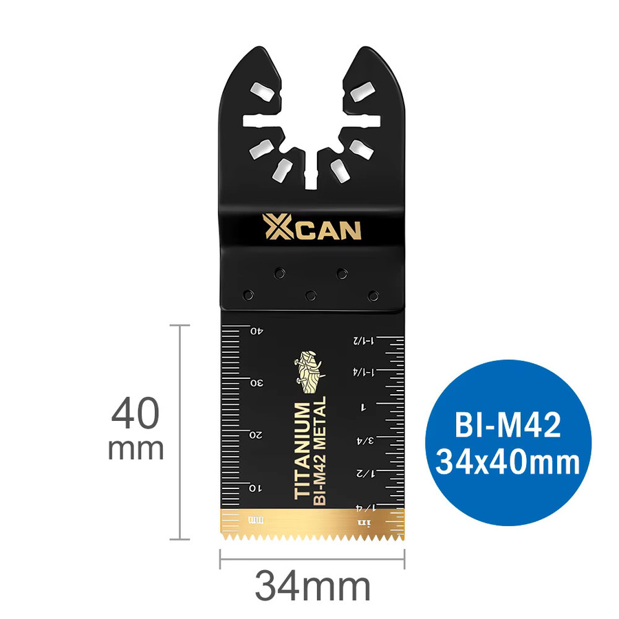 XCAN Titanbeschichtetes oszillierendes Multitool-Sägeblatt mit Schnellverschluss zum Schneiden von Metall, Holz und Kunststoff - Bild 6
