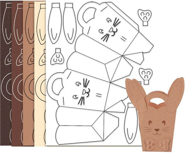 URSUS Mini Taschen Osterhase in Multicolor aus Papier - Bild 1