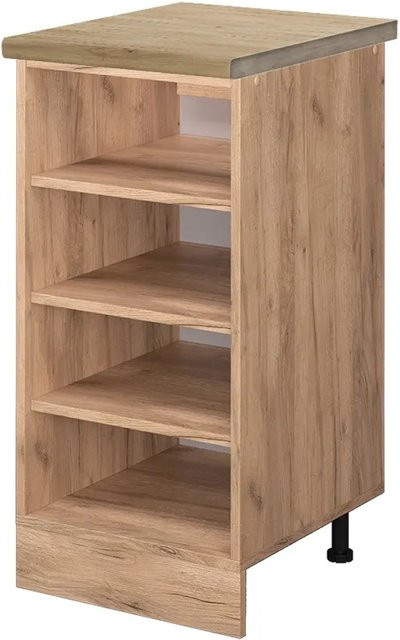 Vicco Küchenregal R-Line Offener Küchenschrank Goldkraft Eiche, Farbe: Braun, B/T/H: 40 x 18,72 x 60 cm - Bild 1