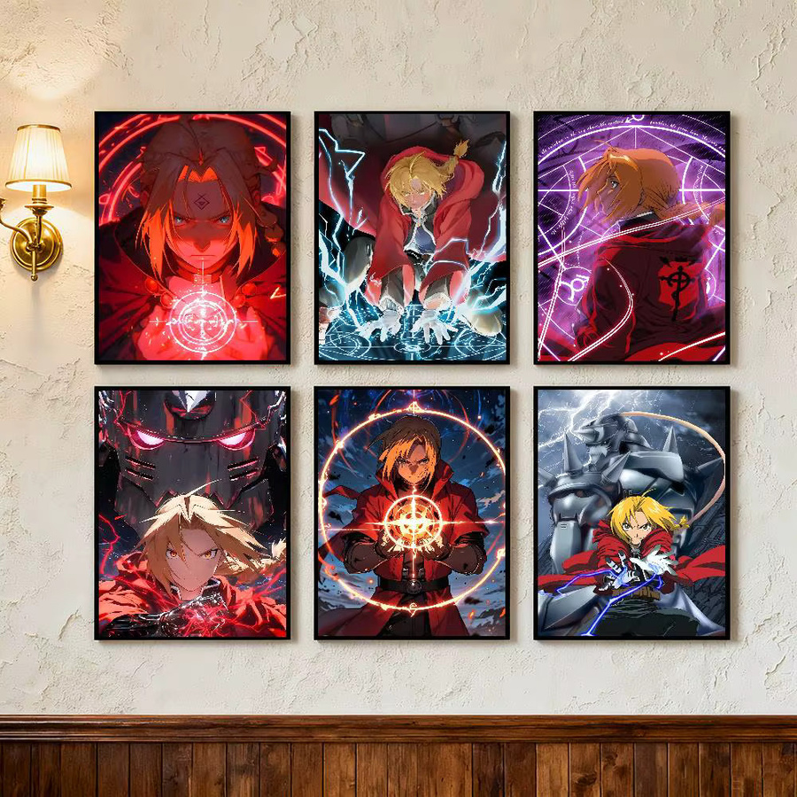 Kayou Fullmetal Alchemist Anime-Poster Kunstdruck aus Papier in Multicolour, B: 15,0 cm, H: 10,0 cm - Bild 3