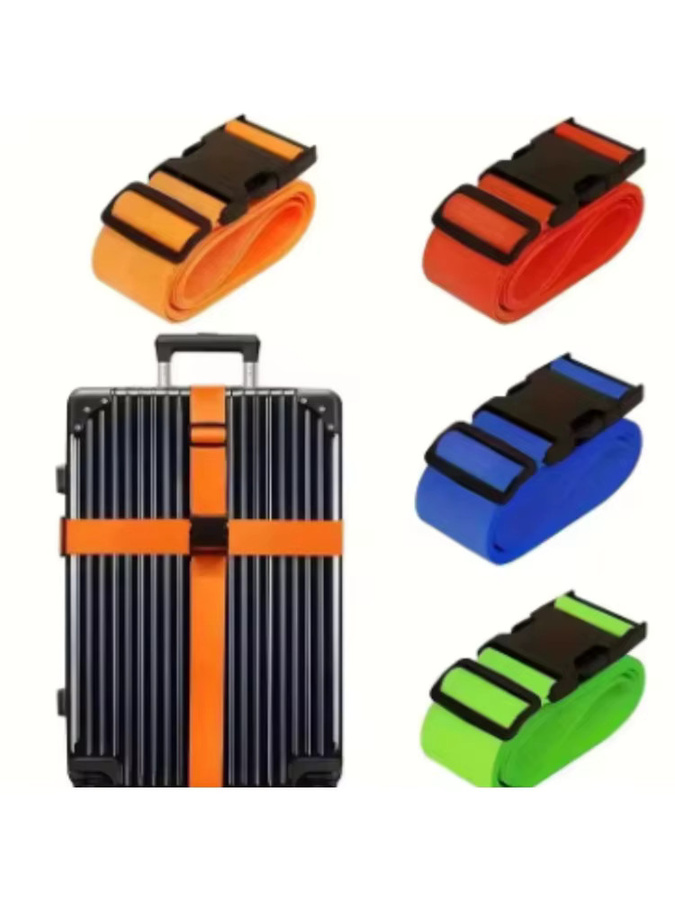 2-teiliger Gepäckgurt für Koffer in Orange zur einfachen Identifizierung und Bündelung von Taschen und Reisegepäck - Bild 6