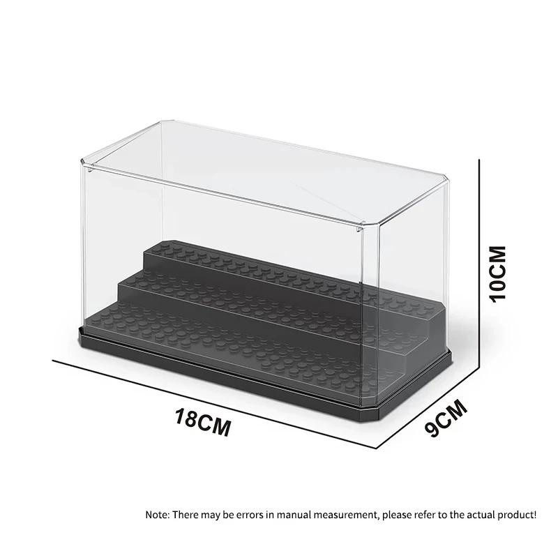 Yiran Minifiguren Vitrine aus transparentem Acryl, stapelbare und staubdichte Aufbewahrungsbox für Bausteine, Höhe: 18 cm - Bild 3