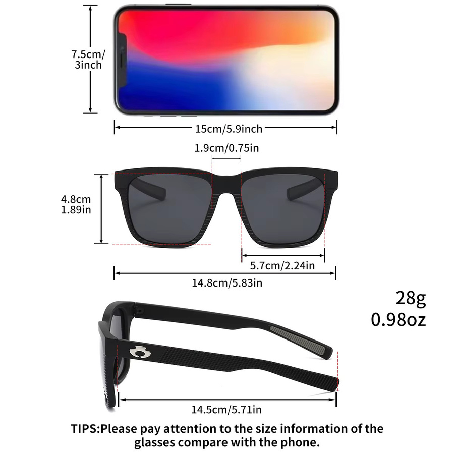 Karos Sonnenbrille, Vollrand, Kunststoff, Schwarz, Unisex, polarisiert - Bild 3
