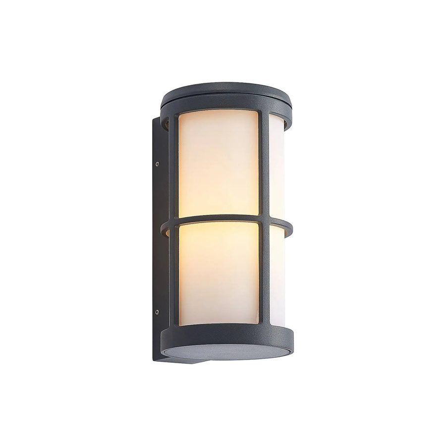 Lucande Wandleuchte Kelini Außen Schwarz Aluminium Modern 1-flammig E27 IP54 H: 23,0 cm, B: 15,0 cm, T: 12,0 cm - Bild 2