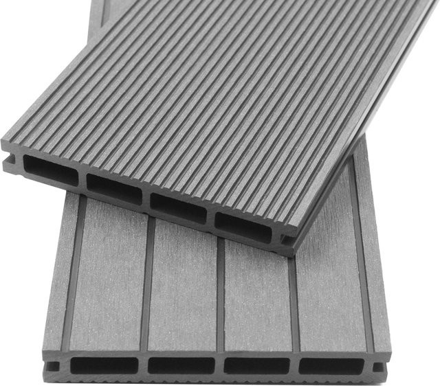 Home Deluxe WPC Terrassendielen Komplettset SAMANA inklusive Unterkonstruktion Hellgrau 10m² - Bild 1