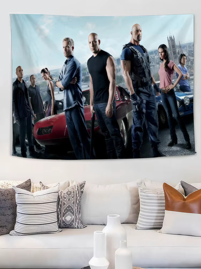 Warner Bros. Fast & Furious Dekofahne als Wandkunst für Party und Outdoor, Mehrfarbig, 40 x 40 cm - Bild 6