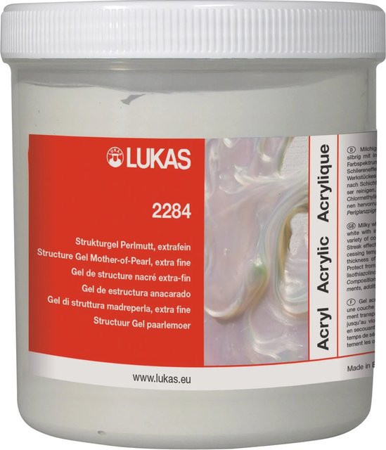 Lukas Strukturgel Perlmutt extra fein in Weiß und Silber, 250 ml - Bild 1